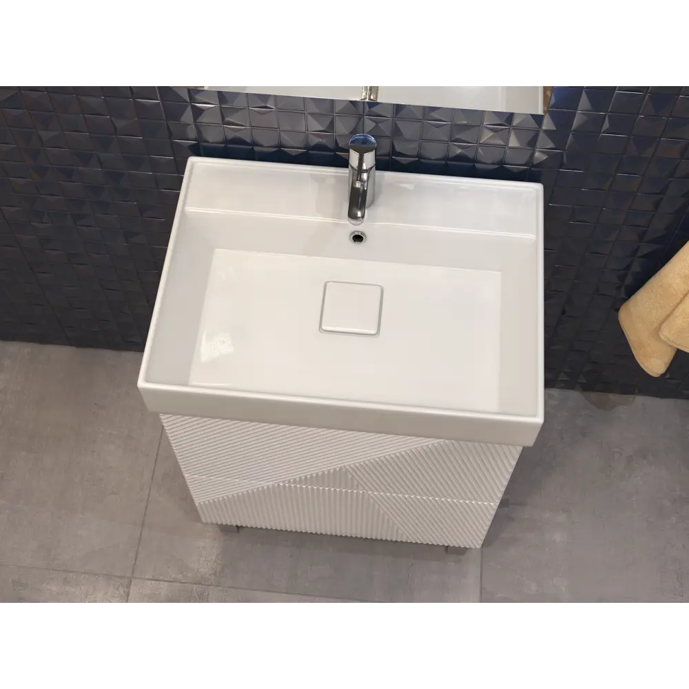 Тумба под раковину напольная Vigo Unik 65 см цвет белый STLM-2187273 - Вид №9