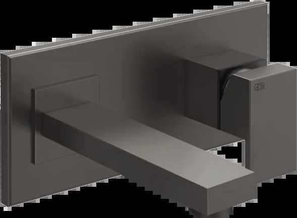 Смеситель для умывальника 44834 707 Gessi Rettangolo ЧЕРНЫЙ МЕТАЛЛ BR. PVD