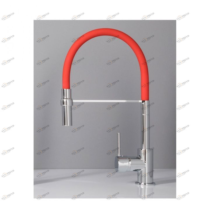 Смеситель для кухни Aquanet FF6215 красный 00189339