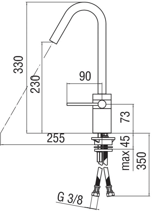 Nobili Rubinetterie Смеситель для кухни на столешнице, хромированный Cube Cb00523cr - Вид №2