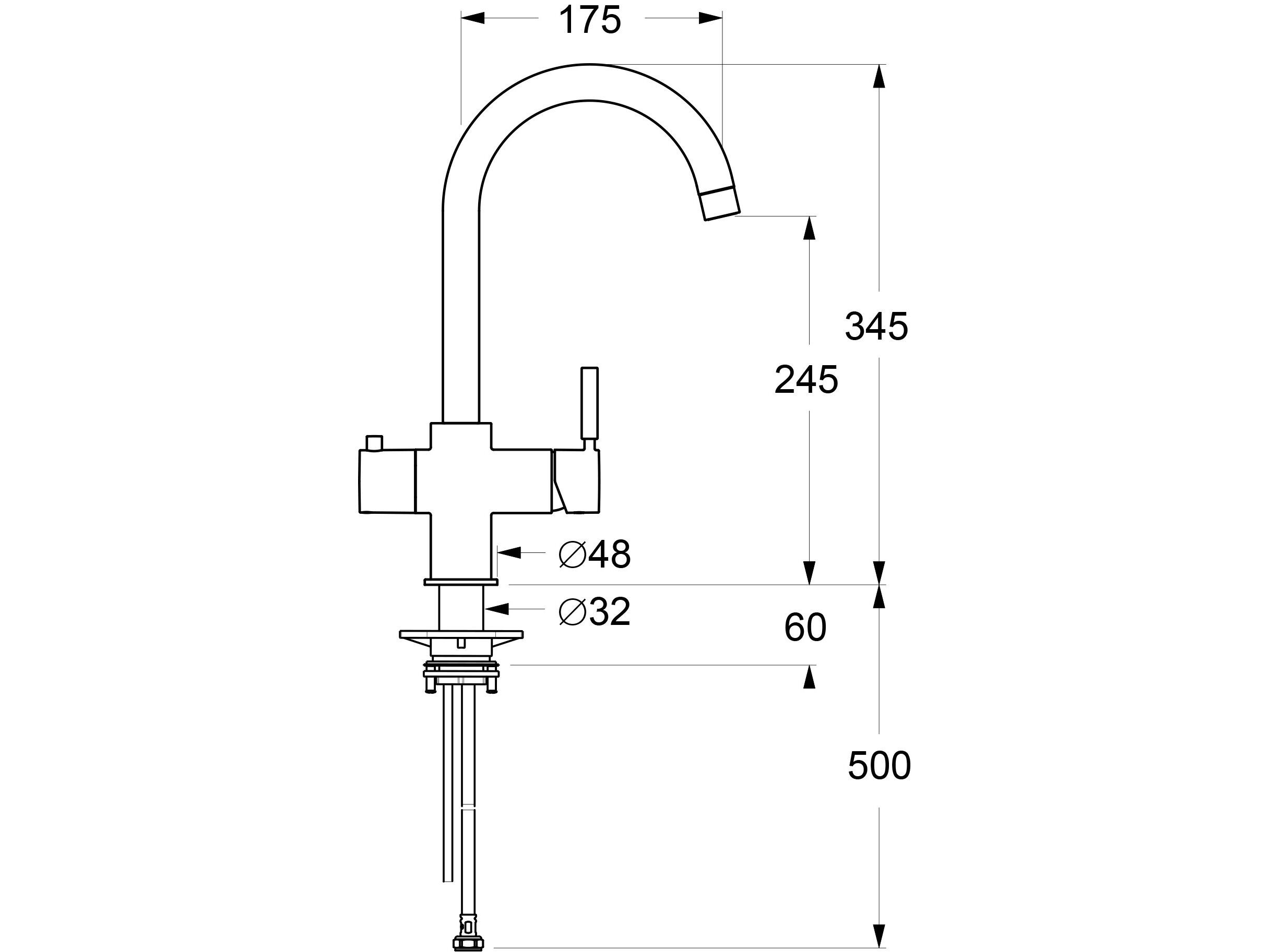 Однорычажный смеситель для кухни с поворотным изливом GUGLIELMI RUBINETTERIE чистый ARCH-00063476 - Вид №7