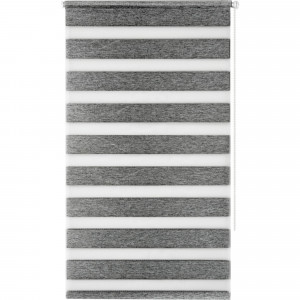 82614521 Штора рулонная день-ночь Miamoza Blackout 80x160 см, цвет серый