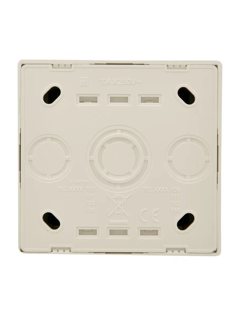 LETO Выключатель двойной крем LEZARD 752-0300-101 - Вид №2