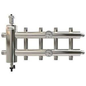 Купить Распределительный коллектор с гидрострелкой 85 кВт, 5 контуров