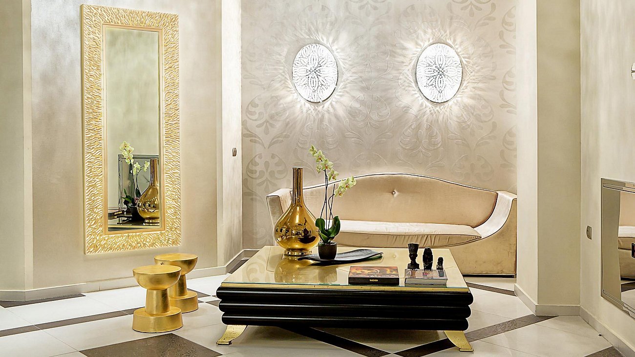 Золотое зеркало прямоугольное CORAL L IN SHAPE CORAL 00-3860098 Золото - Вид №1