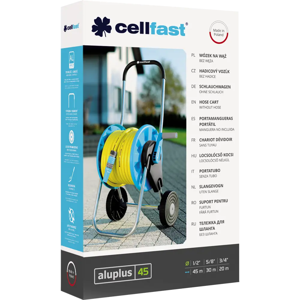 Тележка для шланга Cellfast Aluplus 45 м, 1/2" STLM-2098496 - Вид №1