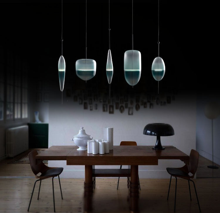 Светильник подвесной 46,6х10 см голубой Flow C blue 9148/C DELIGHT COLLECTION ДИЗАЙНЕРСКИЕ 00-3882351 Голубой;прозрачный  - Вид №1