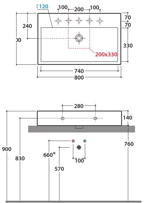 Накладная раковина на столешницу  овальная Ceramica Globo STONE sun-id-1481242 - Вид №8