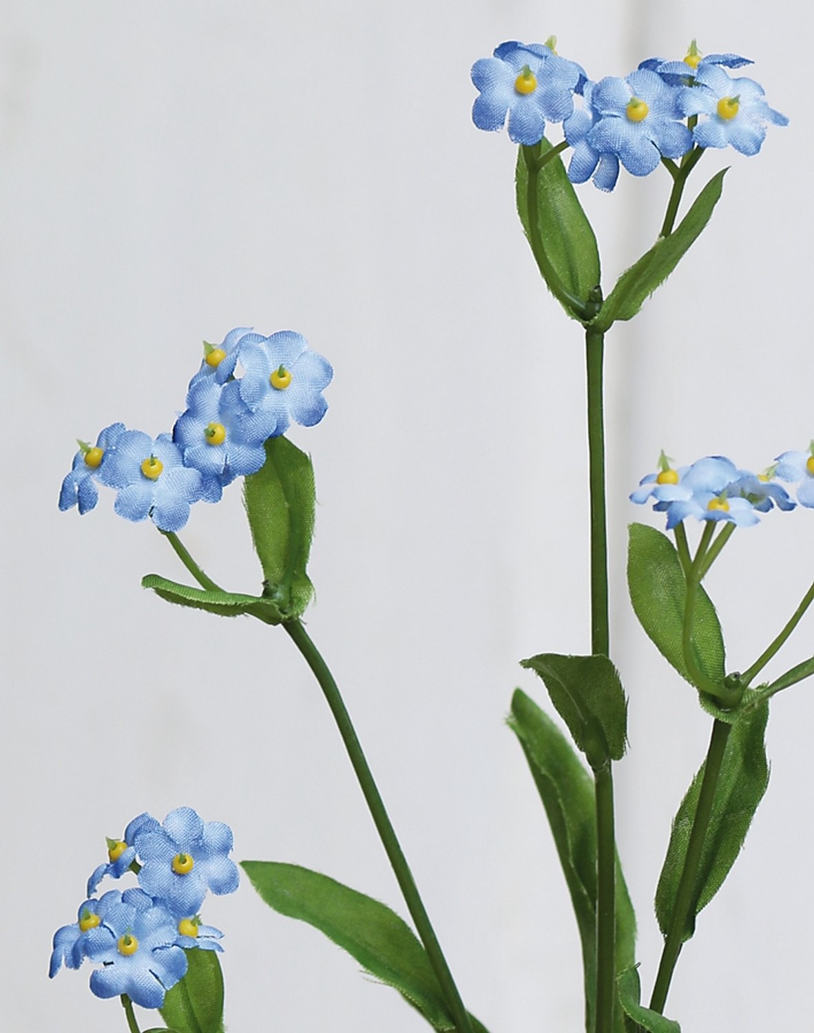 2661 110 a2 Шелковая цветочная ветка Незабудка, 38 см, голубая H-andreas 