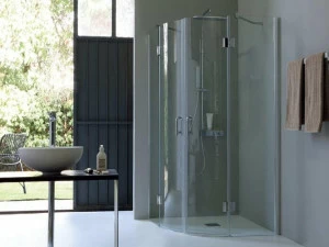 TAMANACO Полукруглая угловая душевая кабина с распашной дверцей