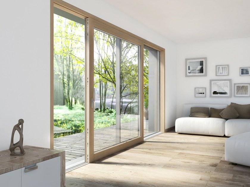 INTERNORM Italia Подъемно-раздвижное окно из алюминия и дерева с тройным остеклением sun-id-1512404 - Вид №1