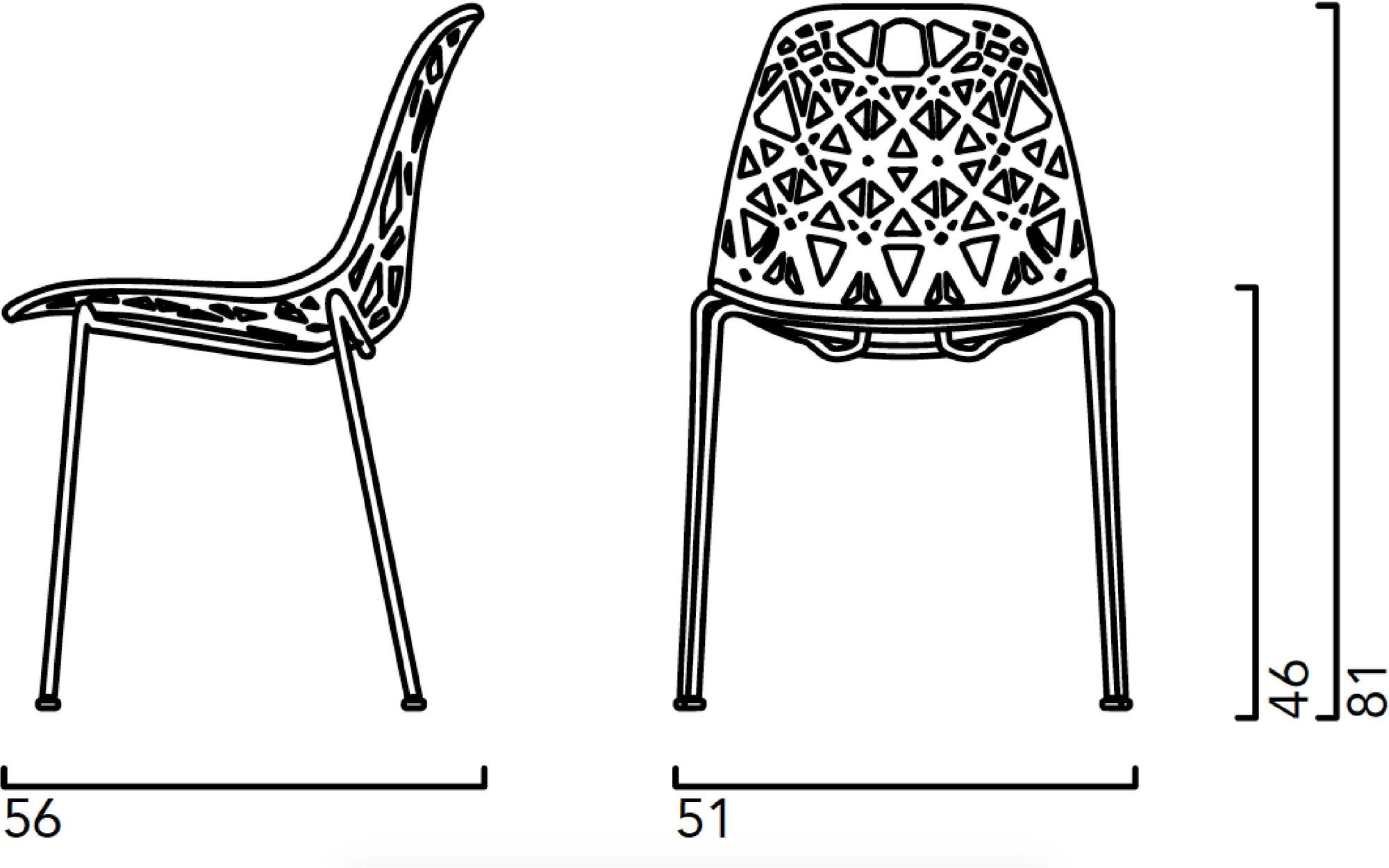 Crassevig Штабелируемый стул из полипропилена Nett sun-id-1507086 - Вид №9