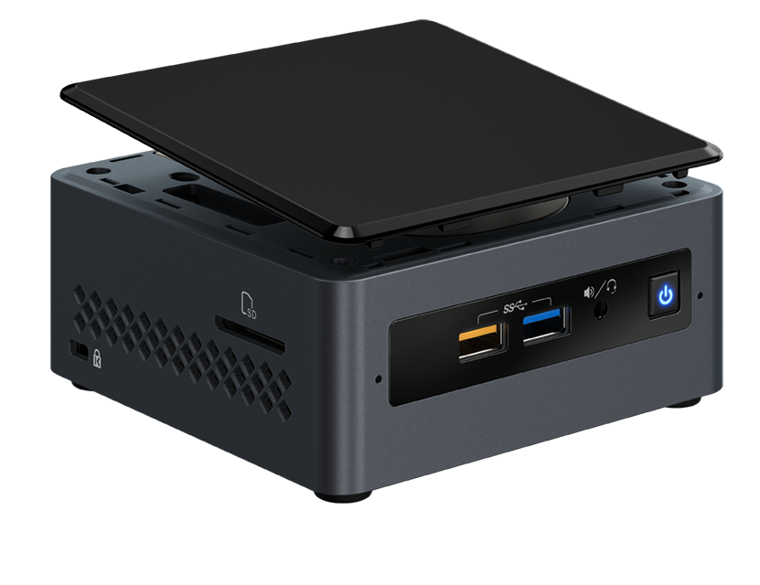 BOXNUC7CJYH2 Nettop nuc, celeron j4005, 2.7 ghz, ddr4 sodimm (up to 2400mhz/8gb), vga hd graphics(2xhdmi 2.0), 4xusb3.0, 1x2.5hdd, wifi+bt, shxc, powercord eu, 961253 Intel Santreyd  - Вид №2