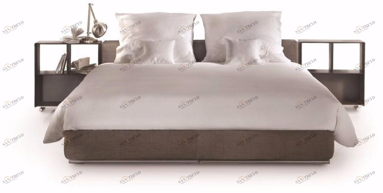 Flexform Двуспальная кровать со съемным чехлом из ткани Groundpiece sun-id-1458149