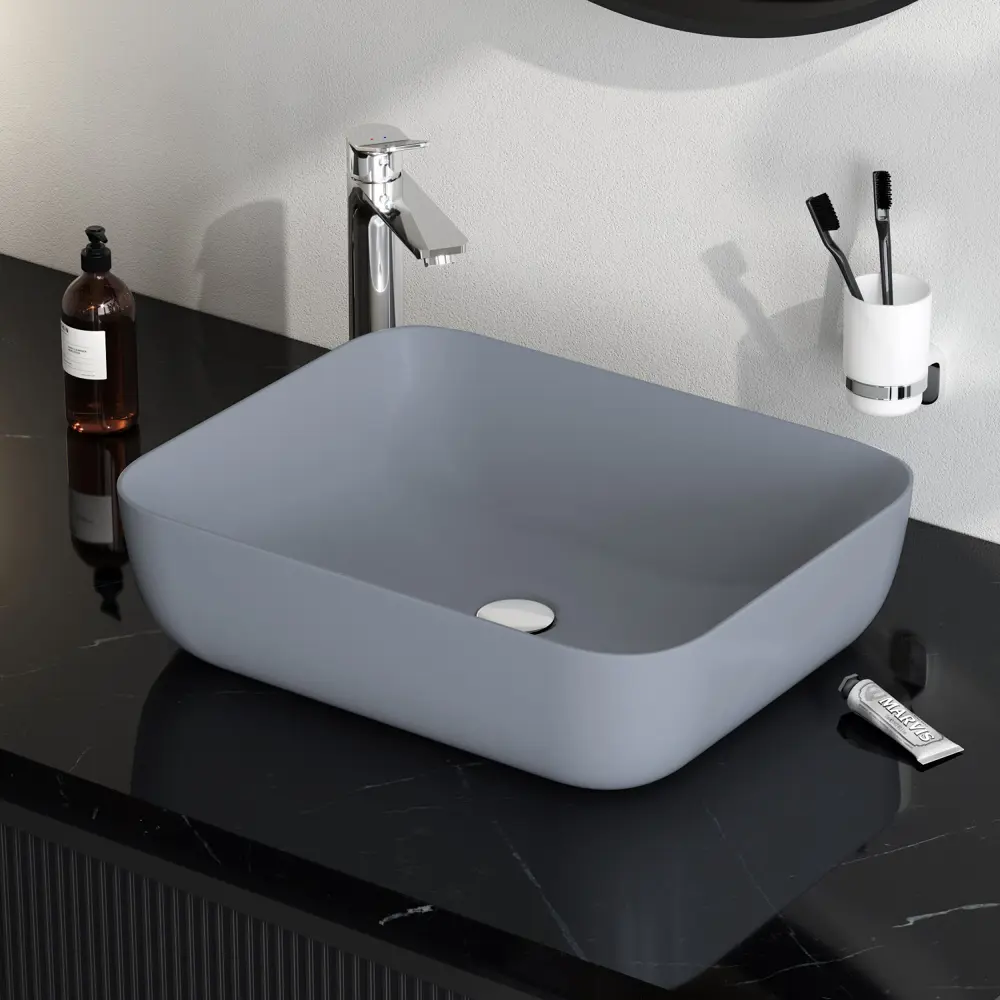 AM.PM Struktura — накладная раковина 51 см в сером цвете 89005244 STLM-0990868 - Вид №3