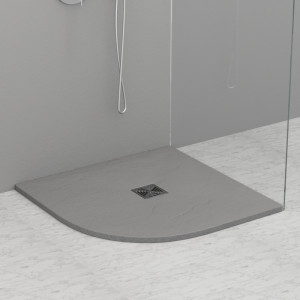 704559 Душевой поддон из минерального литья СЕРЫЙ МАТОВЫЙ в комплекте с сифоном, Kerasan DOCCIA Италия