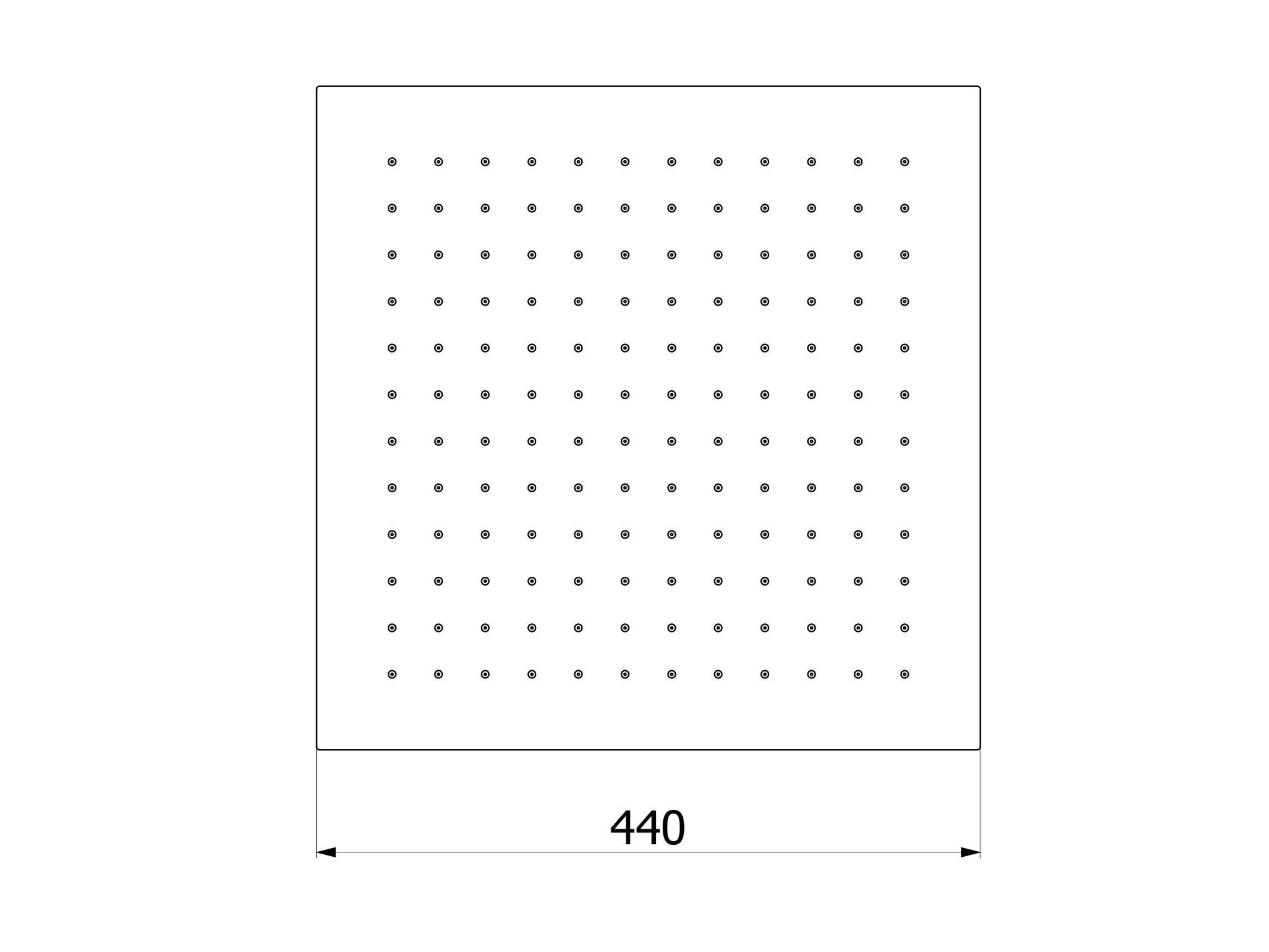 Квадратная душевая головка из нержавеющей стали IB насадки для душа Program 316 ARCH-00142242 - Вид №2