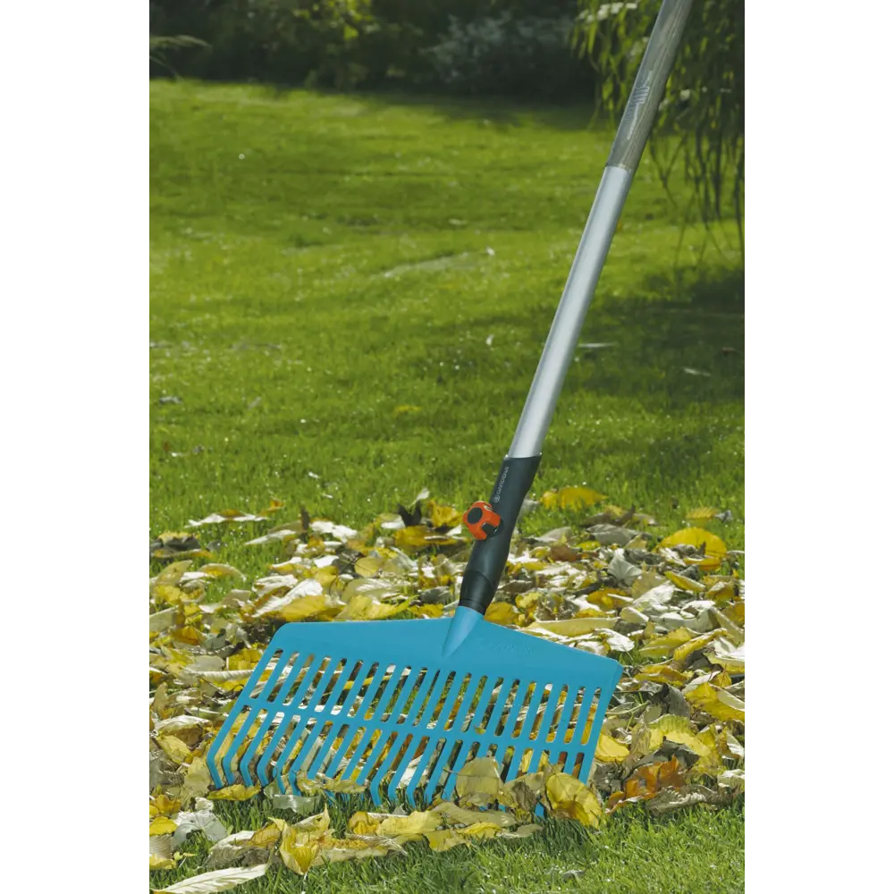 Грабли прямые Gardena 22 зубьев с черенком 130 см STLM-2031118 - Вид №2