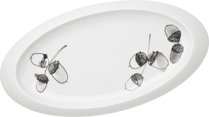 10584547 Hering Berlin Блюдо овальное Hering Berlin "Охота" "Желуди" 33,5см Фарфор 