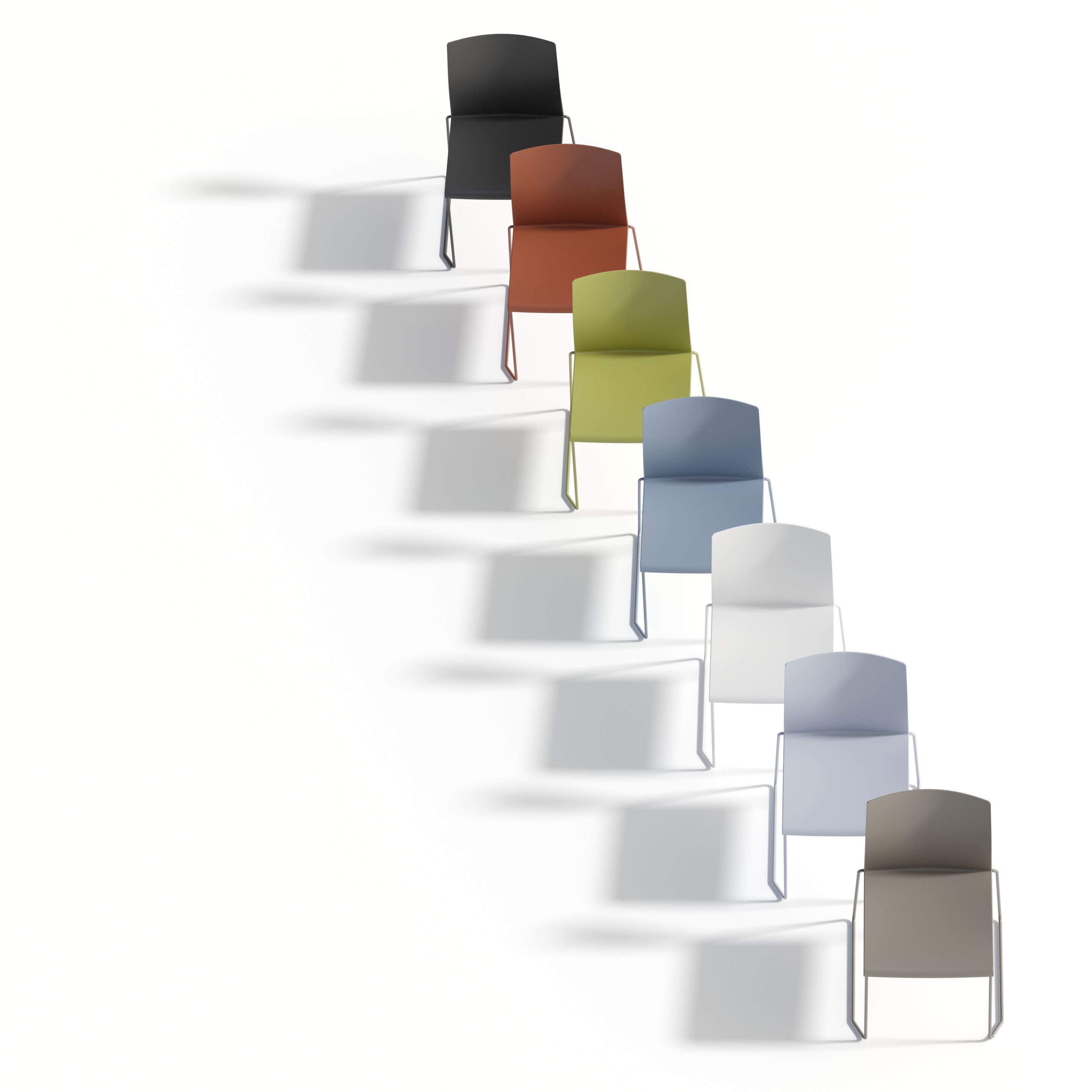 Штабелируемый стул из инженерного пластика с мягким сиденьем GABER Artesia ARCH-00086506 - Вид №4