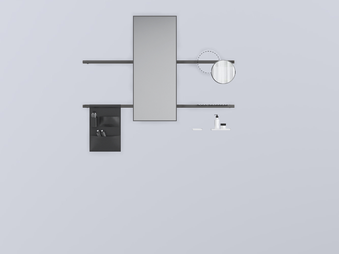 SWSTR-CM+SWSPR-CM+SWSPI-NM+SWM10-BI+SWM20-BI+SWSCR-NE прямоугольный стали cielo Siwa Ceramica Cielo