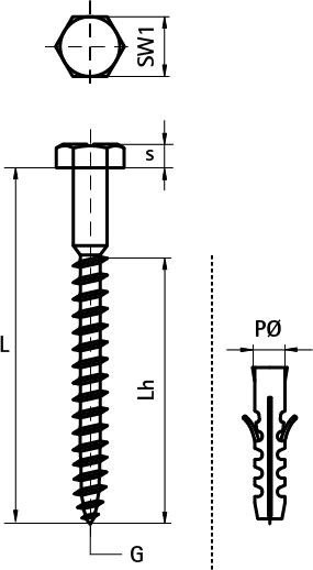 6183808 Монтажный элемент BIS Шурупы с шестигранником WALRAVEN  - Вид №1