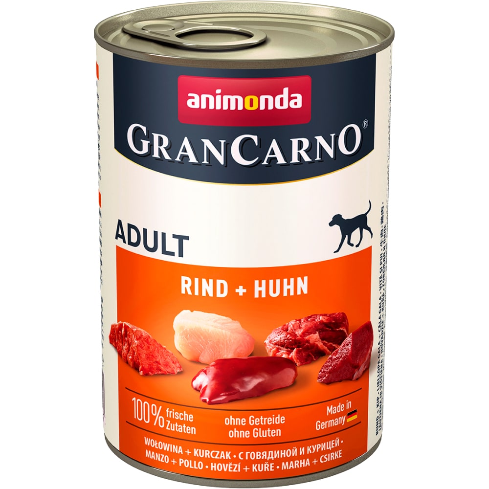 ПР0060001*6 Корм для собак Gran Carno Original Adult говядина и курицей банка 400г (упаковка - 6 шт) Animonda 