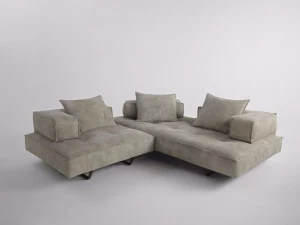 ALBEDO Секционный угловой диван из нубука