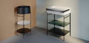 Металлическая напольная раковина