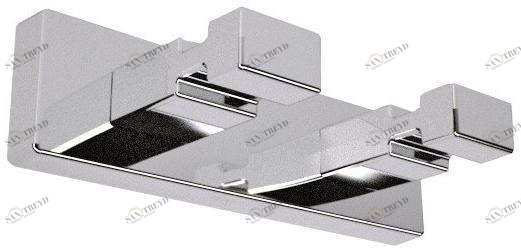 INDA® Двойной крючок для халатов из хромированной латуни Lea A1820b