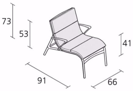 Alias Кресло из ткани с подлокотниками Frame sun-id-1358521 - Вид №2
