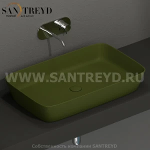 460211 Накладная раковина на столешницу  прямоугольная Kerasan Nolita