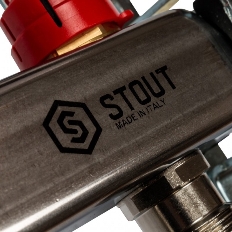 Коллектор из нержавеющей стали на 7 вых. с расходомерами STOUT SMS0917000007 - Вид №5