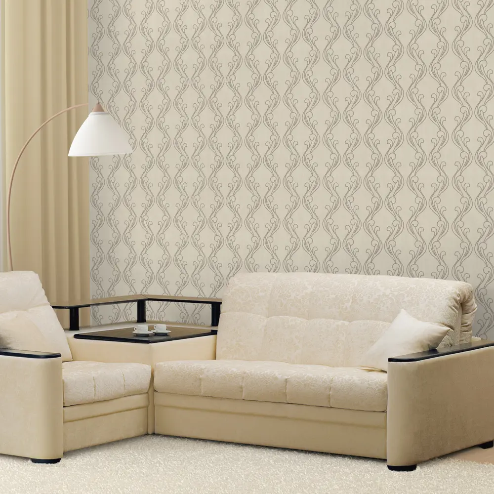 Обои флизелиновые Московская обойная фабрика Искра бежевые 4076-2 1.06 м STLM-2143155 - Вид №2