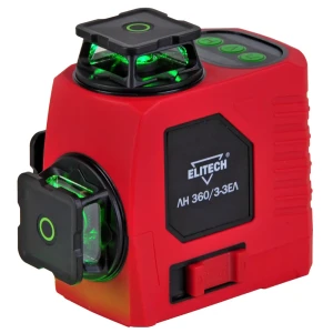 Уровень лазерный Elitech ЛН360/3-ЗЕЛ E0306.017.00 зеленый луч, 25 м