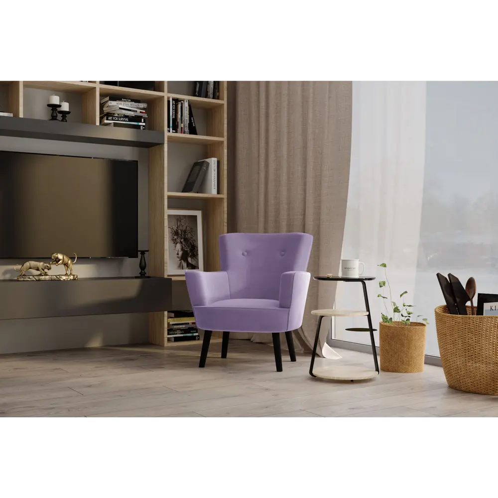 Кресло полиэстер Seasons Вилли 77x86x76 см цвет сиреневый 85151532 STLM-2025937  - Вид №2
