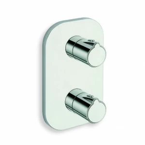 CRIXE751 Внешние части термостатического смесителя для душа / ванны для CRICS800 с 1 выпускным запорным клапаном, ручками из АБС-пластика и пластиной Cristina Rubinetterie