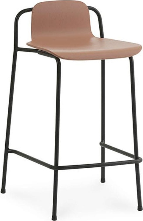 601793 Барный стул 65 см Черный Стальной Коричневый Normann Copenhagen Studio