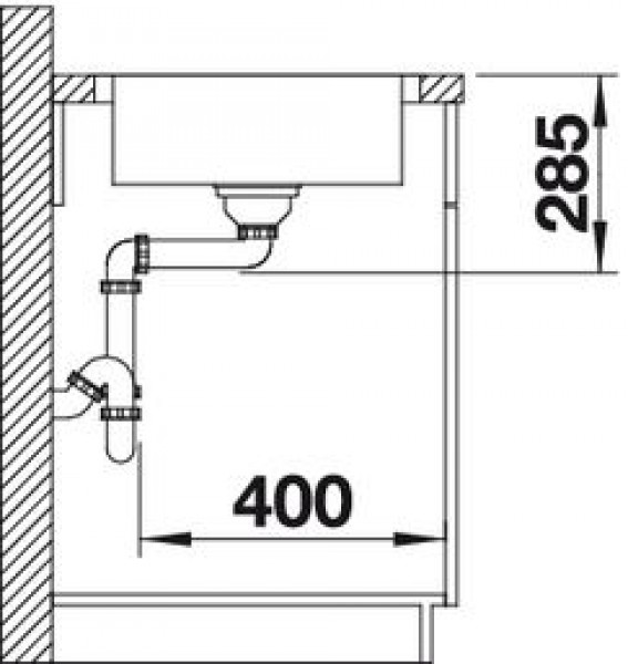 519059 Кухонная мойка Blanco Lantos 45 S-IF Compact  Blanco Lantos - Вид №6