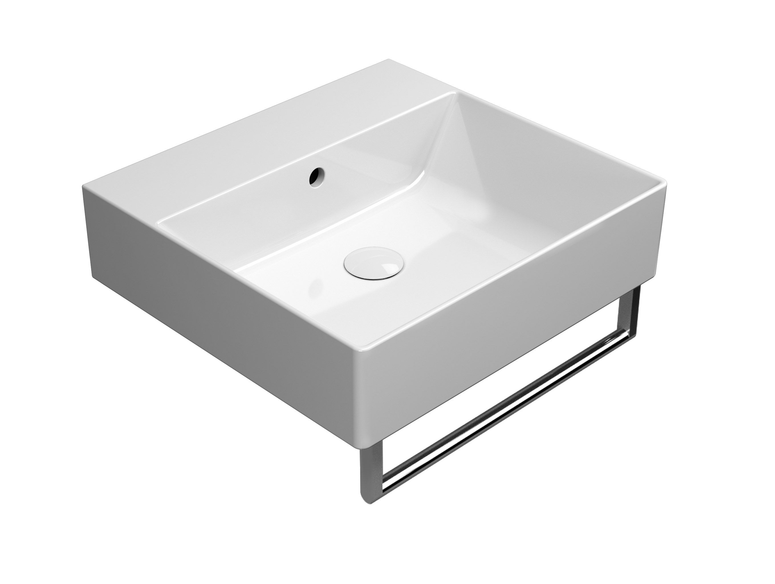 Прямоугольная керамическая раковина с переливом GSI ceramica Color Elements ARCH-00058837 - Вид №2