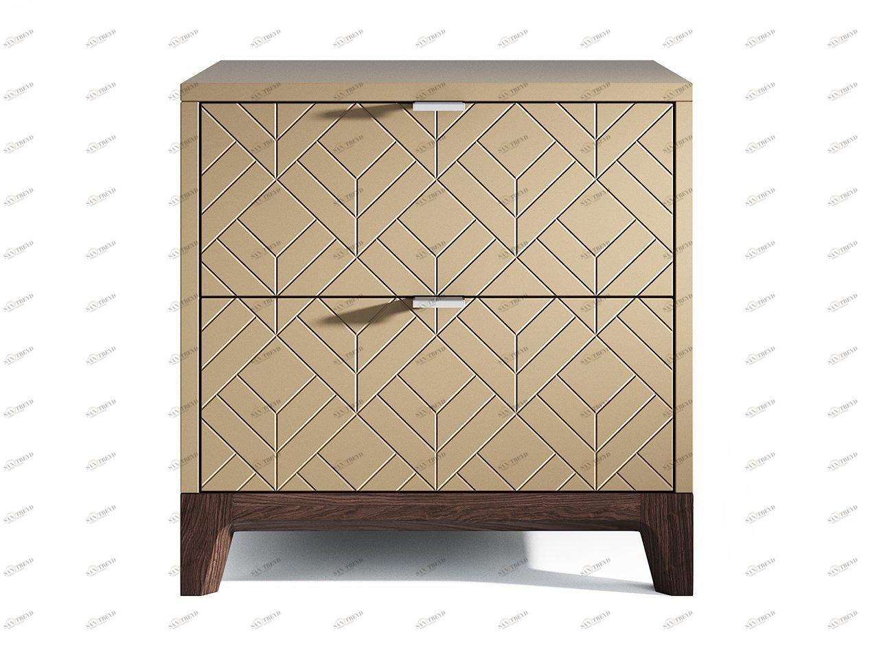 Прикроватная тумбочка дизайнерская бежевая Case THE IDEA  210305 Бежевый 