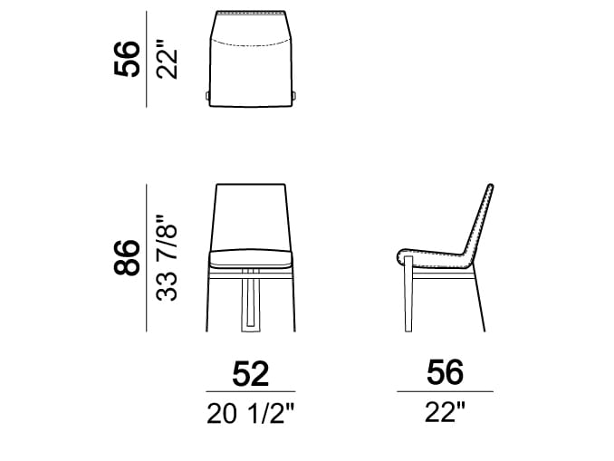 Мягкий стул без подлокотников Arketipo VENUS ARCH-00063545 - Вид №8