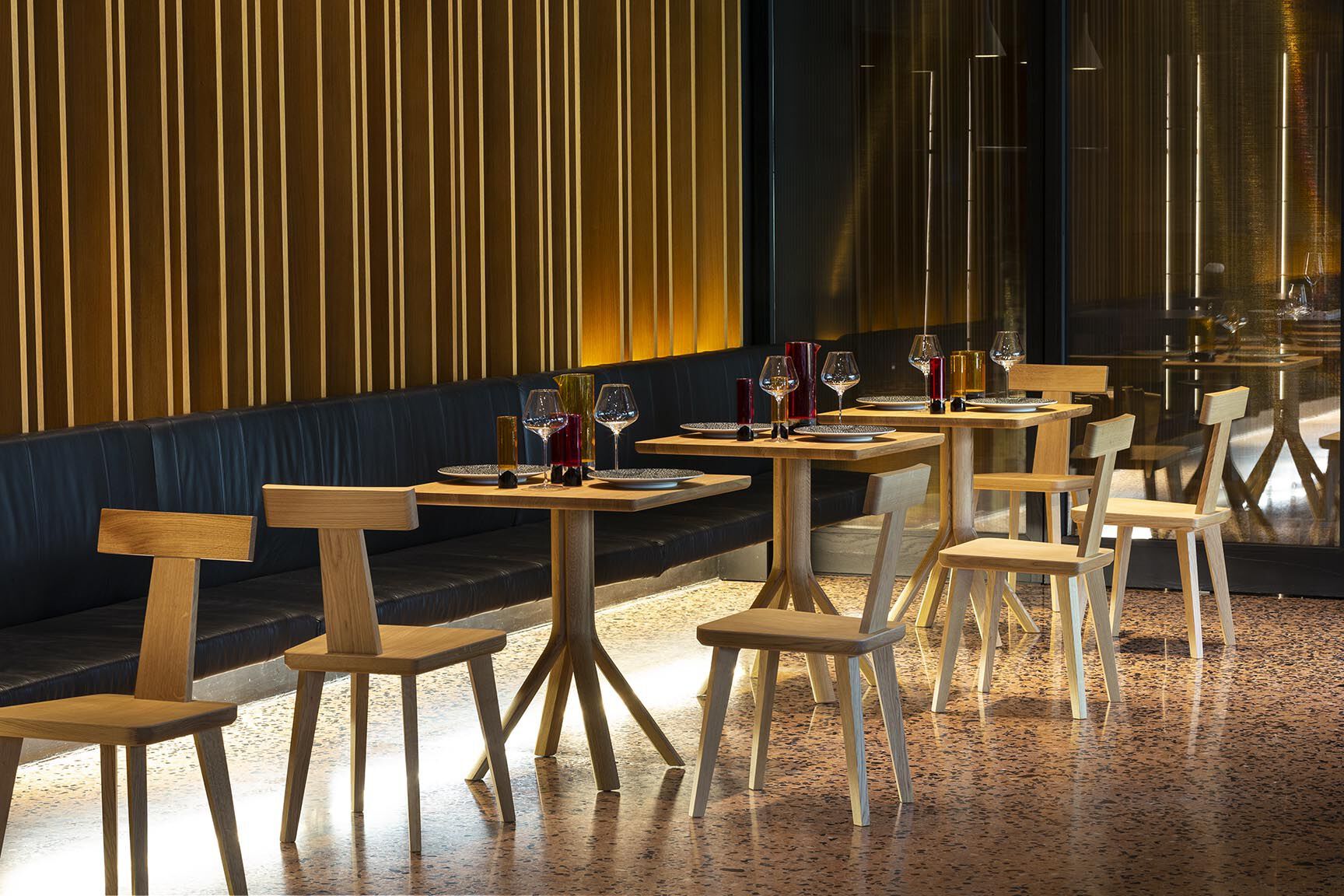 Деревянный стул с мягким сиденьем SIPA T Coffee ARCH-00042585 - Вид №8