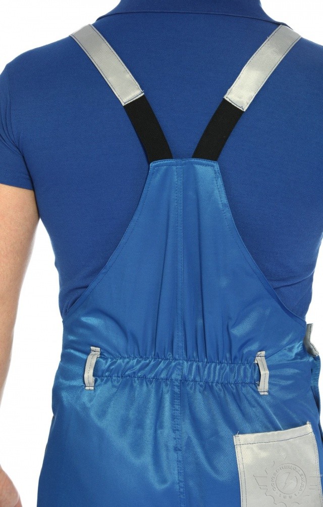 61494 Полукомбинезон "Мастер" василек-светло-серый  Летняя спецодежда  размер 56-58/182-188  - Вид №9