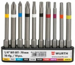 Würth Ассортимент вставок Assortimenti inserti 0614250010