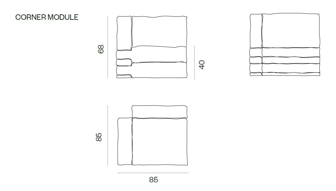 Модульный тканевый диван BD Barcelona PILLOW COTTON ARCH-00144927 - Вид №5