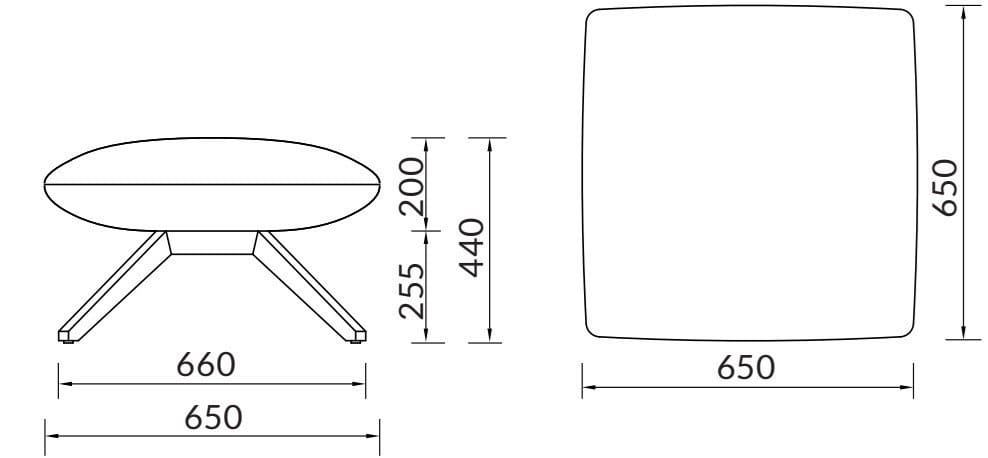 Оттоманка из ткани на основе ясеня ALMA DESIGN X Pouf ARCH-00088669 - Вид №2