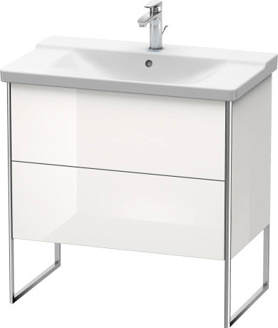 XS446100707 XSquare Тумбочка напольная Бетонно-серый матовый декор Duravit - Вид №2