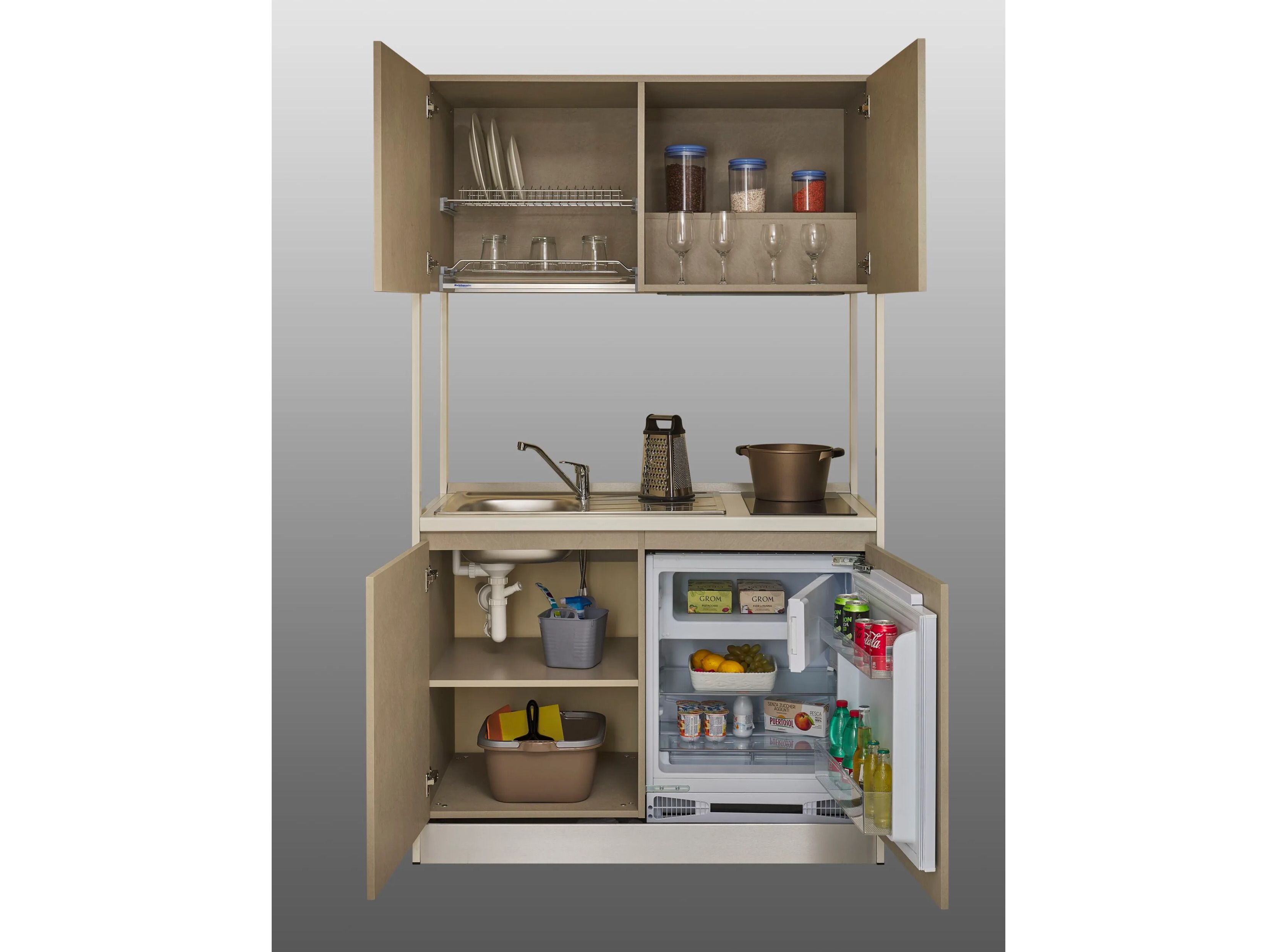 Мини-кухня без ручек Mobilspazio Zeus ARCH-00130225 - Вид №1