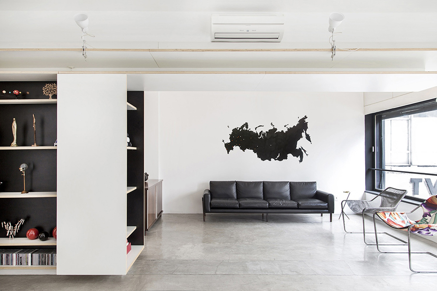 19-25 Карта-пазл wall decoration "российская федерация" с городами, 98х53 см, черная Mimi  - Вид №1